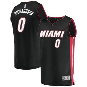 Camiseta Josh Richardson 0 Miami Heat Icon Edition Negro Hombre
